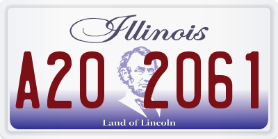 IL license plate A202061