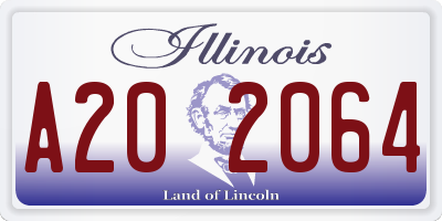 IL license plate A202064