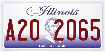 IL license plate A202065