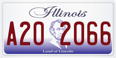 IL license plate A202066