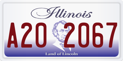 IL license plate A202067