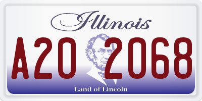 IL license plate A202068