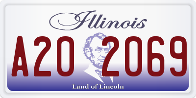 IL license plate A202069