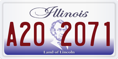 IL license plate A202071