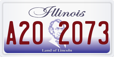 IL license plate A202073