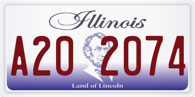 IL license plate A202074