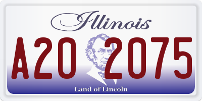 IL license plate A202075