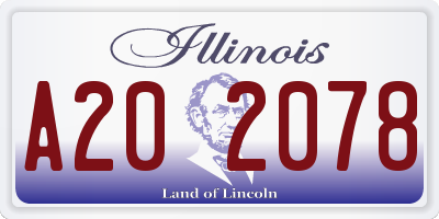 IL license plate A202078