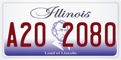 IL license plate A202080