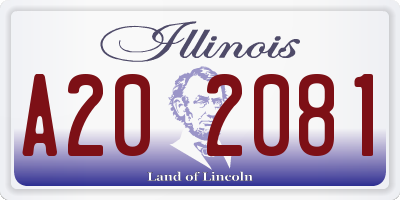 IL license plate A202081