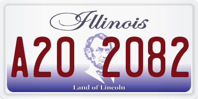 IL license plate A202082