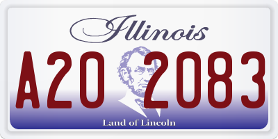 IL license plate A202083