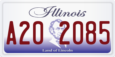 IL license plate A202085