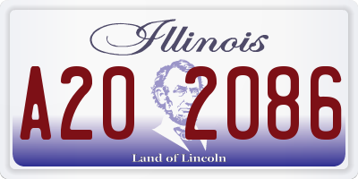 IL license plate A202086