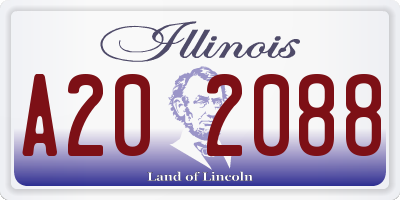 IL license plate A202088