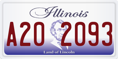 IL license plate A202093