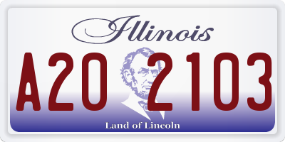 IL license plate A202103