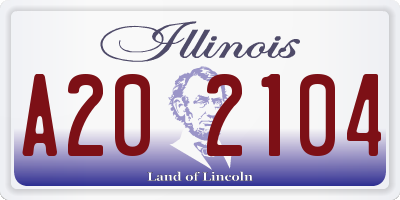 IL license plate A202104