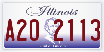 IL license plate A202113