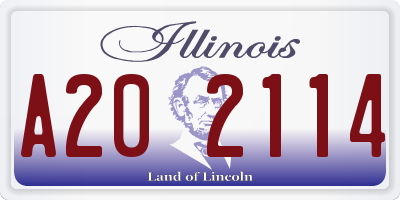 IL license plate A202114