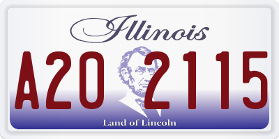 IL license plate A202115