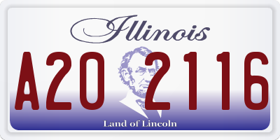 IL license plate A202116