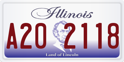 IL license plate A202118