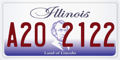 IL license plate A202122