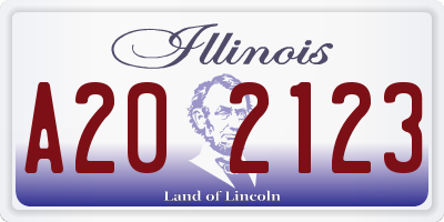 IL license plate A202123