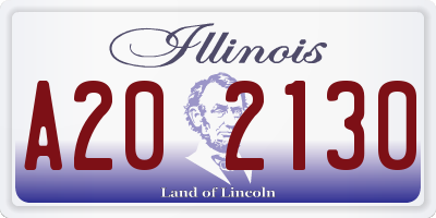 IL license plate A202130