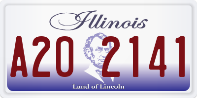 IL license plate A202141