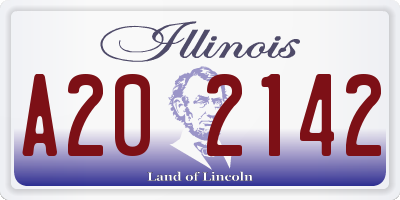 IL license plate A202142