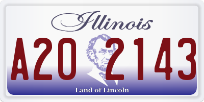 IL license plate A202143