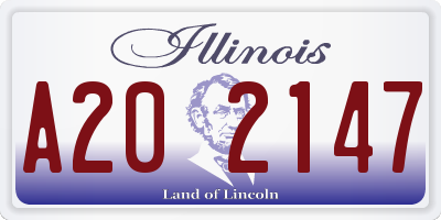 IL license plate A202147