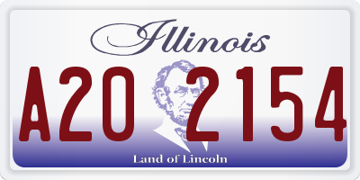 IL license plate A202154