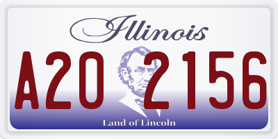 IL license plate A202156