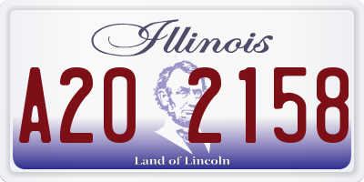 IL license plate A202158