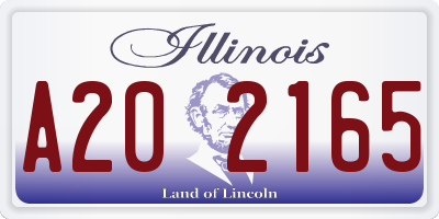 IL license plate A202165