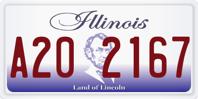 IL license plate A202167