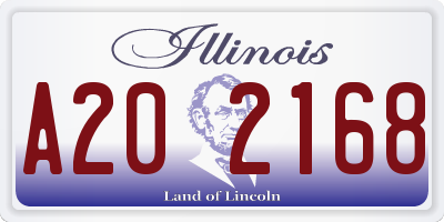 IL license plate A202168