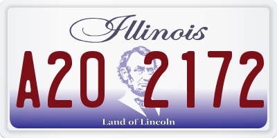 IL license plate A202172