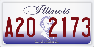 IL license plate A202173