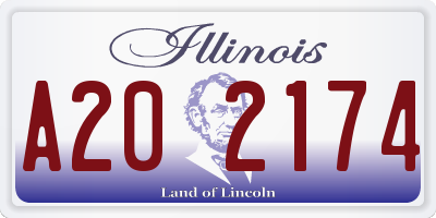 IL license plate A202174