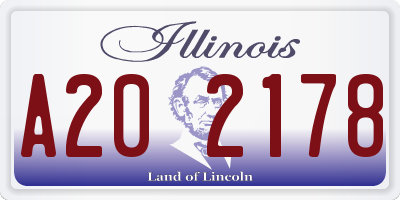 IL license plate A202178