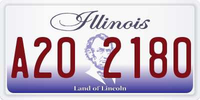 IL license plate A202180