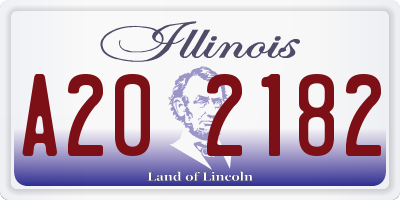 IL license plate A202182