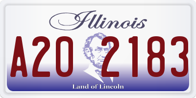 IL license plate A202183