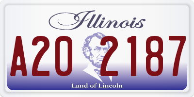 IL license plate A202187