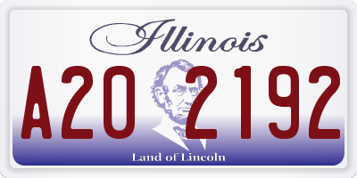 IL license plate A202192