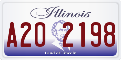 IL license plate A202198